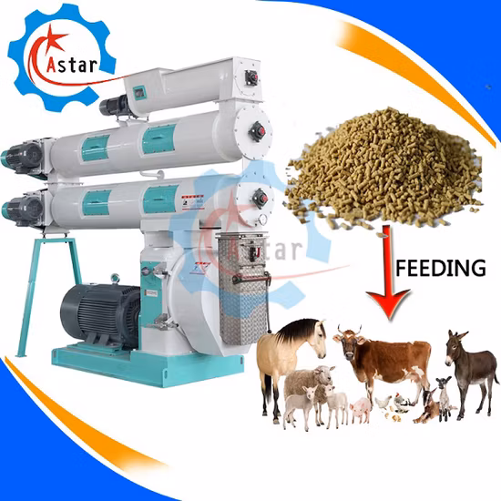 China Manufacture Shrimp Duck Chicken Cows Cattle Livestock Fish Poultry Pig Animal Feed Pellet Mill Feed Pellet Making Machine Pellet Press for Sale